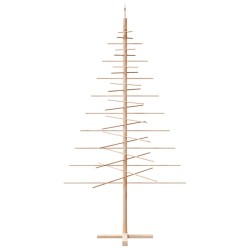 Arbre de Noël en bois pour décoration 210 cm bois massif de pin 535554535554