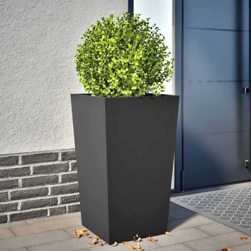Jardinière noir 45x45x75 cm acier 535564535564