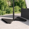 Plaques de poids de parasol 2 pcs triangulaire granit noir 14kg 535583535583