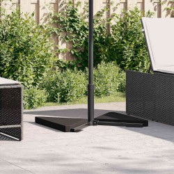 Plaques de poids de parasol 2 pcs triangulaire granit noir 14kg 535583535583