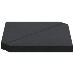 Plaques de poids de parasol 2 pcs triangulaire granit noir 14kg 535583535583