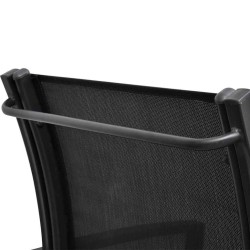 Banc de jardin à 2 places 131 cm Acier et textilène Noir 535585535585