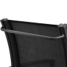 Banc de jardin à 2 places 131 cm Acier et textilène Noir 535585535585