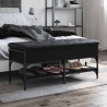Banc à chaussures noir 102x42x45 cm bois d'ingénierie 535589535589