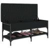 Banc à chaussures noir 102x42x45 cm bois d'ingénierie 535589535589