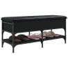Banc à chaussures noir 102x42x45 cm bois d'ingénierie 535589535589