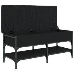 Banc à chaussures noir 102x42x45 cm bois d'ingénierie 535589535589