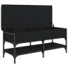 Banc à chaussures noir 102x42x45 cm bois d'ingénierie 535589535589