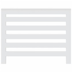 Cache-radiateur blanc 104x20x82 cm bois d'ingénierie 535591535591