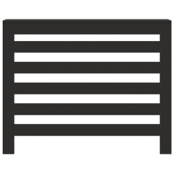 Cache-radiateur noir 104x20x82 cm bois d'ingénierie 535592535592
