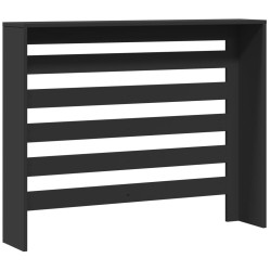 Cache-radiateur noir 104x20x82 cm bois d'ingénierie 535592535592