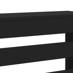 Cache-radiateur noir 104x20x82 cm bois d'ingénierie 535592535592