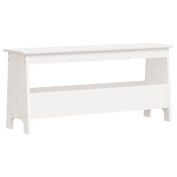 Banc d'entrée Blanc 100x28x45 cm Bois massif Pin 535594535594