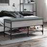 Banc à chaussures sonoma gris 102x42x45 cm bois d'ingénierie 535595535595