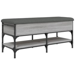 Banc à chaussures sonoma gris 102x42x45 cm bois d'ingénierie 535595535595
