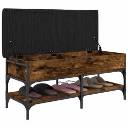 Banc à chaussures chêne fumé 102x42x45 cm bois d'ingénierie 535597535597
