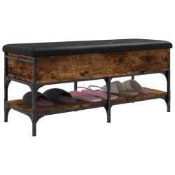 Banc à chaussures chêne fumé 102x42x45 cm bois d'ingénierie 535597535597