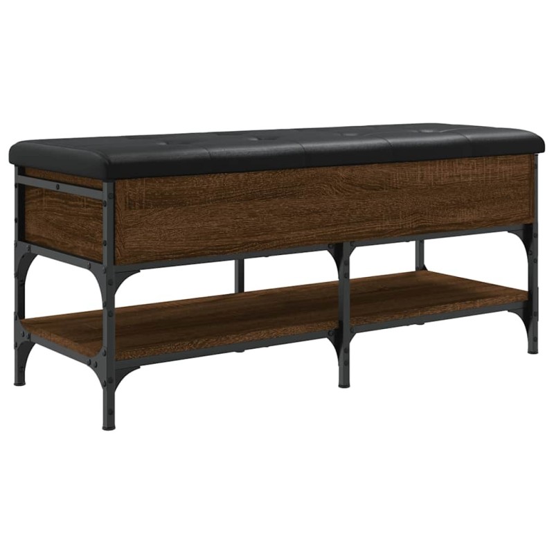 Banc à chaussures chêne marron 102x42x45 cm bois d'ingénierie 535599535599