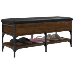 Banc à chaussures chêne marron 102x42x45 cm bois d'ingénierie 535599535599