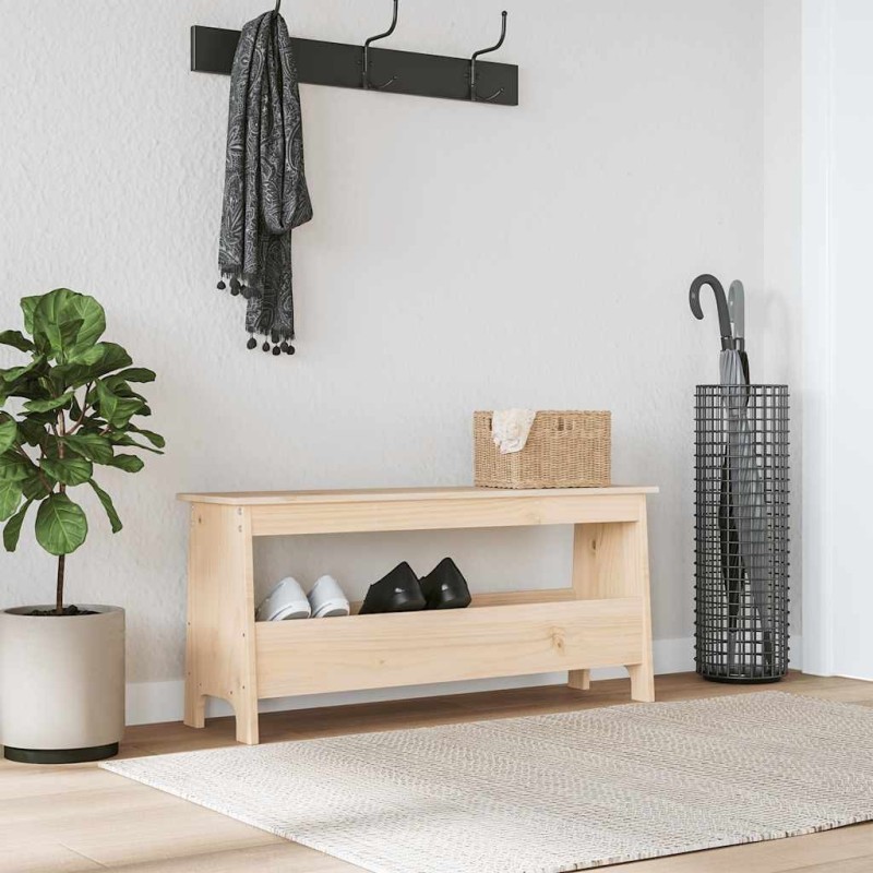 Banc d'entrée 100x28x45 cm Bois massif Pin 535600535600