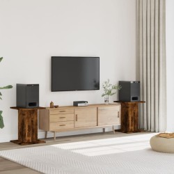 Supports de haut-parleurs 2 pcs chêne fumé bois d'ingénierie 535604535604