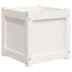 Jardinière blanc 40x40x40 cm bois de pin massif 535606535606