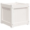 Jardinière blanc 40x40x40 cm bois de pin massif 535606535606