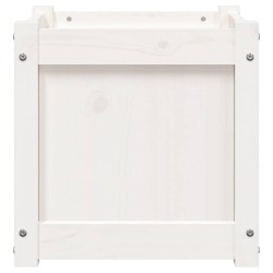 Jardinière blanc 40x40x40 cm bois de pin massif 535606535606