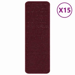 Tapis Antidérapants pour Escaliers 15 pcs Bordeaux 60 x 25 cm 535609535609