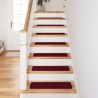 Tapis Antidérapants pour Escaliers 15 pcs Bordeaux 75 x 20 cm 535612535612
