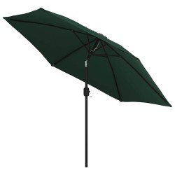 Parasol vert 3 m mât en acier 535614535614
