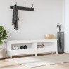Banc d'entrée blanc 160x28x45 cm bois de pin massif 535615535615