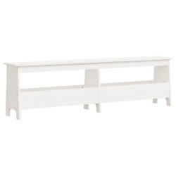 Banc d'entrée blanc 160x28x45 cm bois de pin massif 535615535615