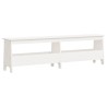 Banc d'entrée blanc 160x28x45 cm bois de pin massif 535615535615
