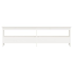 Banc d'entrée blanc 160x28x45 cm bois de pin massif 535615535615