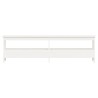 Banc d'entrée blanc 160x28x45 cm bois de pin massif 535615535615