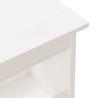 Banc d'entrée blanc 160x28x45 cm bois de pin massif 535615535615