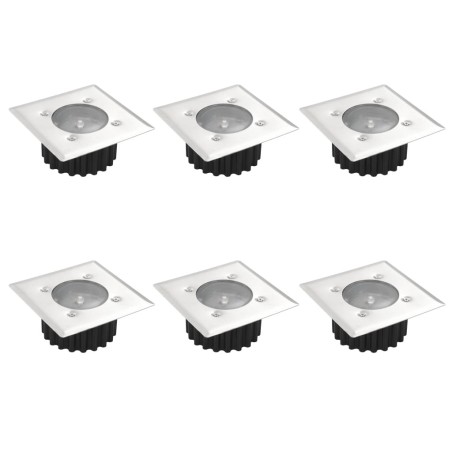 Spots de sol carrés 6 pcs 535617535617