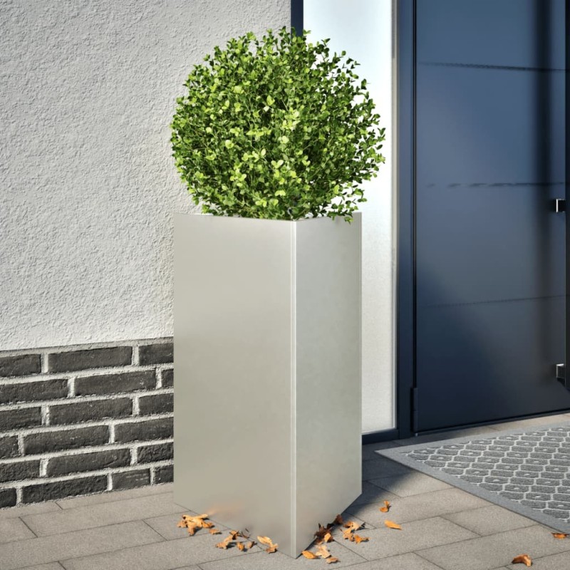 Jardinière triangulaire 50x43x75 cm acier inoxydable 535625535625
