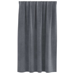 Rideaux occultants 2 pcs Gris clair 140 x 140 cm Velours 535627535627