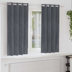 Rideaux occultants 2 pcs Gris clair 140 x 175 cm Velours 535628535628