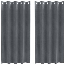 Rideaux occultants 2 pcs Gris clair 140 x 175 cm Velours 535628535628