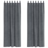 Rideaux occultants 2 pcs Gris clair 140 x 225 cm Velours 535630535630