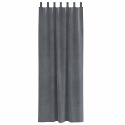 Rideaux occultants 2 pcs Gris clair 140 x 225 cm Velours 535630535630