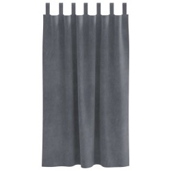 Rideaux occultants 2 pcs Gris clair 140 x 175 cm Velours 535633535633