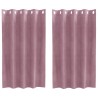 Rideaux occultants 2 pcs Rose foncé 140 x 140 cm Velours 535634535634