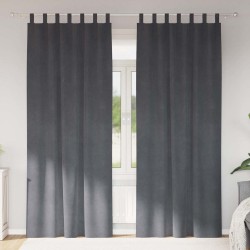 Rideaux occultants 2 pcs Gris clair 140 x 245 cm Velours 535635535635