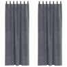 Rideaux occultants 2 pcs Gris clair 140 x 245 cm Velours 535635535635