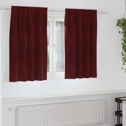 Rideaux occultants 2 pcs Bordeaux 140 x 140 cm Velours 535637535637