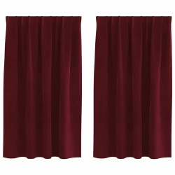 Rideaux occultants 2 pcs Bordeaux 140 x 140 cm Velours 535637535637
